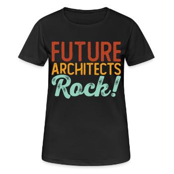 Architecte - T-shirt respirant Femme - noir - Devant - AI Model Female 172 light (172cm)