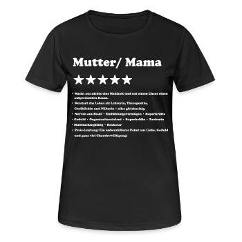 Mom 5 Star Review - Women's Breathable T-Shirt - black - Front - AI Model Female 172 light (172cm)