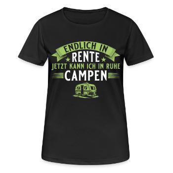 Rentner Wohnwagen In Ruhe Campen - Frauen T-Shirt atmungsaktiv - Schwarz - Vorne - AI Model Female 172 light (172cm)