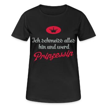 sprüche - Frauen T-Shirt atmungsaktiv - Schwarz - Vorne - AI Model Female 172 light (172cm)