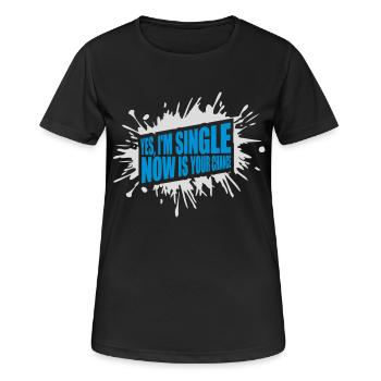 célibataire maintenant votre chance - T-shirt respirant Femme - noir - Devant - AI Model Female 172 light (172cm)