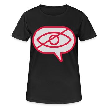 Ne pas voir l’œil visuel - T-shirt respirant Femme - noir - Devant - AI Model Female 172 light (172cm)