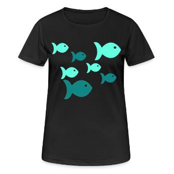 Pisces - Women's Breathable T-Shirt - black - Front - AI Model Female 172 light (172cm)