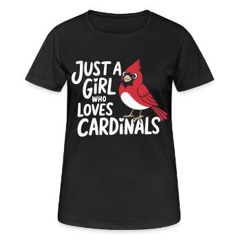 Cardinal Rouge Cardinal Vogel Rouge Cardinal - T-shirt respirant Femme - noir - Devant - AI Model Female 172 light (172cm)