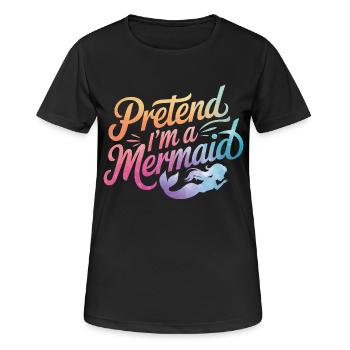 Sirène Fable Sirènes Conte de fées - T-shirt respirant Femme - noir - Devant - AI Model Female 172 light (172cm)