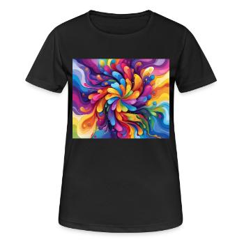 Couleur - T-shirt respirant Femme - noir - Devant - AI Model Female 172 light (172cm)