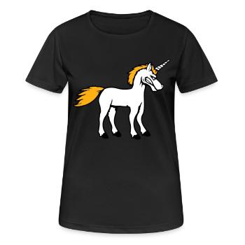 Unicorn Evil Angry Attack Teeth Grinding Sour - Women's Breathable T-Shirt - black - Front - AI Model Female 172 light (172cm)