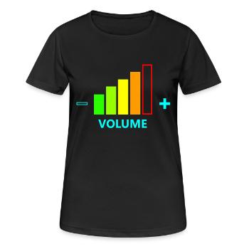 VOLUME UP MEN - T-shirt respirant Femme - noir - Devant - AI Model Female 172 light (172cm)