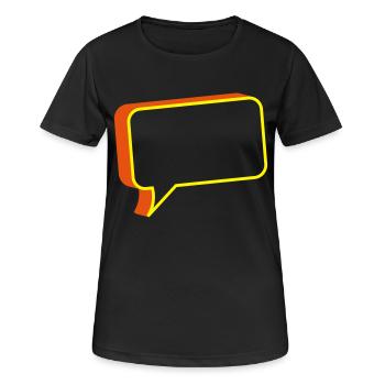 chat box - Women's Breathable T-Shirt - black - Front - AI Model Female 172 light (172cm)