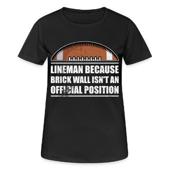 Joueur de ligne parce que le mur de briques n'est pas la position officielle - T-shirt respirant Femme - noir - Devant - AI Model Female 172 light (172cm)