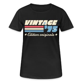 Célébrez un demi-siècle de légende avec humour - T-shirt respirant Femme - noir - Devant - AI Model Female 172 light (172cm)