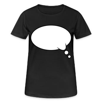 Denkblase Design - Frauen T-Shirt atmungsaktiv - Schwarz - Vorne - AI Model Female 172 light (172cm)