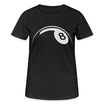 8-Ball - Frauen T-Shirt atmungsaktiv - Schwarz - Vorne - AI Model Female 172 light (172cm)