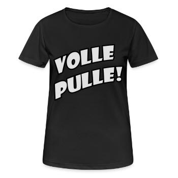 Volle Pulle! - Frauen T-Shirt atmungsaktiv - Schwarz - Vorne - AI Model Female 172 light (172cm)