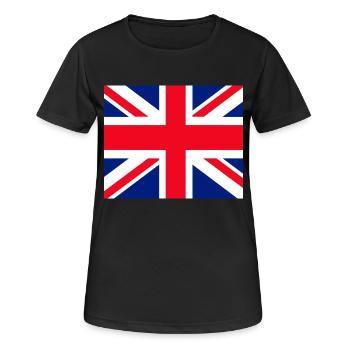 Masque facial Union Jack - T-shirt respirant Femme - noir - Devant - AI Model Female 172 light (172cm)