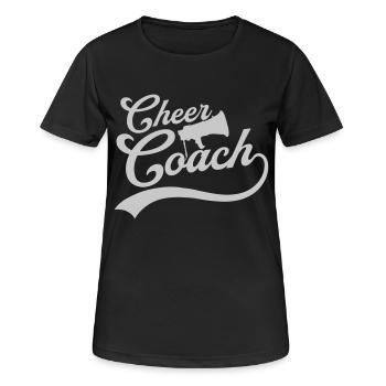 Cheer Coach Megafon parle - T-shirt respirant Femme - noir - Devant - AI Model Female 172 light (172cm)