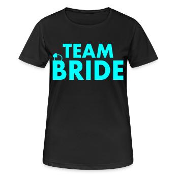 Team bride - T-shirt respirant Femme - noir - Devant - AI Model Female 172 light (172cm)