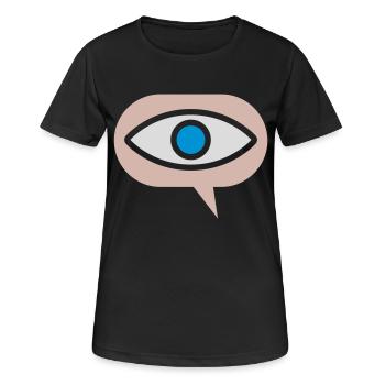 Icône visuelle Voir Oeil - T-shirt respirant Femme - noir - Devant - AI Model Female 172 light (172cm)