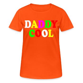 Daddy cool - T-shirt respirant Femme - orange néon - Devant - AI Model Female 172 dark (172cm)