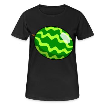 Melone - Frauen T-Shirt atmungsaktiv - Schwarz - Vorne - AI Model Female 172 light (172cm)