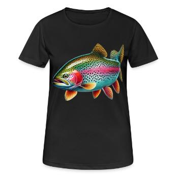 Rainbow trout - Women's Breathable T-Shirt - black - Front - AI Model Female 172 light (172cm)