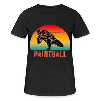 Paintball, design cool pour les amateurs de paintball - T-shirt respirant Femme - noir - Devant - AI Model Female 172 light (172cm)