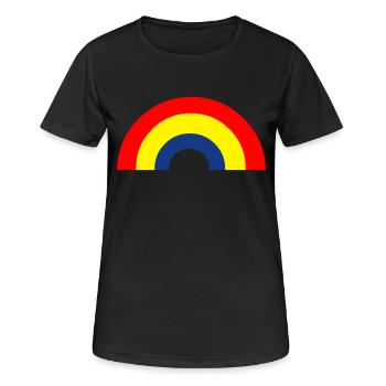 Rainbow - Frauen T-Shirt atmungsaktiv - Schwarz - Vorne - AI Model Female 172 light (172cm)