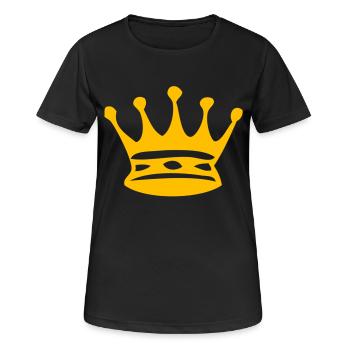 couronne jaune - T-shirt respirant Femme - noir - Devant - AI Model Female 172 light (172cm)