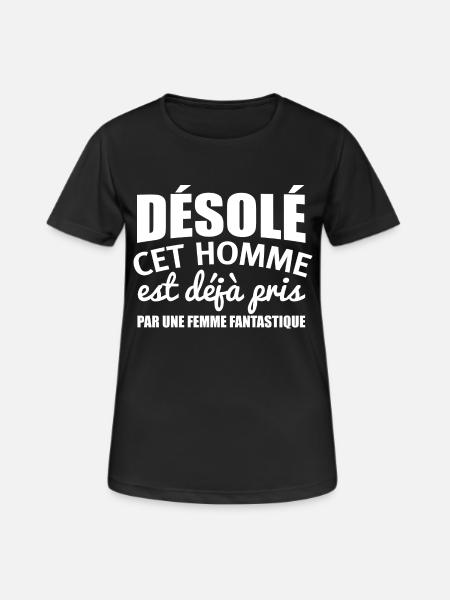 "Une femme fantastique" T-shirt famille humour - T-shirt respirant Femme - noir