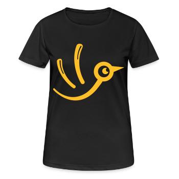 Petit oiseau - T-shirt respirant Femme - noir - Devant - AI Model Female 172 light (172cm)