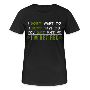 retirement - Women's Breathable T-Shirt - black - Front - AI Model Female 172 light (172cm)