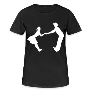 Dancing dance couple music dance music - Women's Breathable T-Shirt - black - Front - AI Model Female 172 light (172cm)