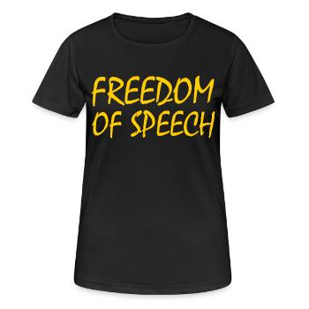 Freedom of speech - Women's Breathable T-Shirt - black - Front - AI Model Female 172 light (172cm)