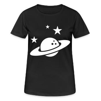 Voie Lactée Planètes - T-shirt respirant Femme - noir - Devant - AI Model Female 172 light (172cm)