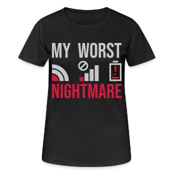 Symboles mon pire cauchemar - T-shirt respirant Femme - noir - Devant - AI Model Female 172 light (172cm)