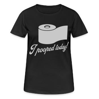 I pooped today Zitat - Frauen T-Shirt atmungsaktiv - Schwarz - Vorne - AI Model Female 172 light (172cm)