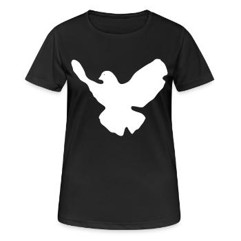 Friedenstaube - Frauen T-Shirt atmungsaktiv - Schwarz - Vorne - AI Model Female 172 light (172cm)
