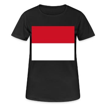 Monaco - Frauen T-Shirt atmungsaktiv - Schwarz - Vorne - AI Model Female 172 light (172cm)