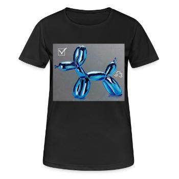 Hunde-Ballon - Frauen T-Shirt atmungsaktiv - Schwarz - Vorne - AI Model Female 172 light (172cm)