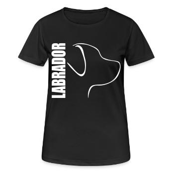 LABRADOR PROFIL - Frauen T-Shirt atmungsaktiv - Schwarz - Vorne - AI Model Female 172 light (172cm)