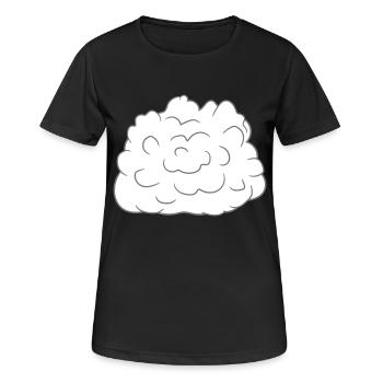 wolle wolke haufen staub himmel flusen clipart sah - Frauen T-Shirt atmungsaktiv - Schwarz - Vorne - AI Model Female 172 light (172cm)