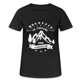 montagnes - T-shirt respirant Femme - noir - Devant - AI Model Female 172 light (172cm)
