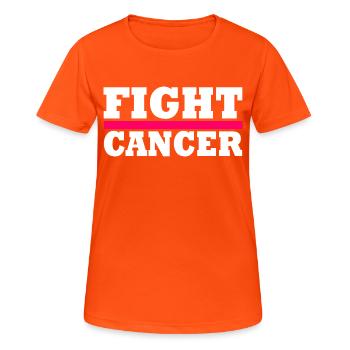 Fight cancer - T-shirt respirant Femme - orange néon - Devant - AI Model Female 172 dark (172cm)