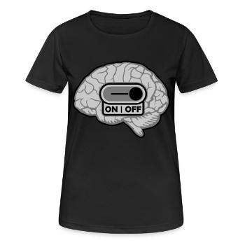 Turn off brain switches - Women's Breathable T-Shirt - black - Front - AI Model Female 172 light (172cm)