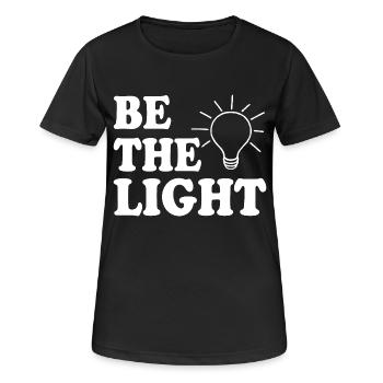 Be the light - Women's Breathable T-Shirt - black - Front - AI Model Female 172 light (172cm)