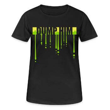 dump him Zitat Logo - Frauen T-Shirt atmungsaktiv - Schwarz - Vorne - AI Model Female 172 light (172cm)