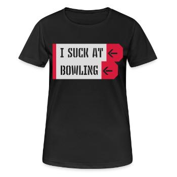 Je suis nul au bowling - T-shirt respirant Femme - noir - Devant - AI Model Female 172 light (172cm)