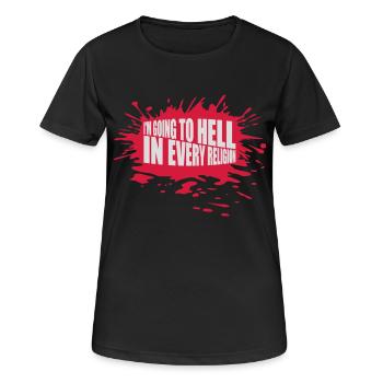 En allant en enfer - T-shirt respirant Femme - noir - Devant - AI Model Female 172 light (172cm)