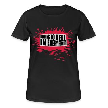 En allant en enfer - T-shirt respirant Femme - noir - Devant - AI Model Female 172 light (172cm)