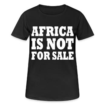 africa is not for sale - Women's Breathable T-Shirt - black - Front - AI Model Female 172 light (172cm)